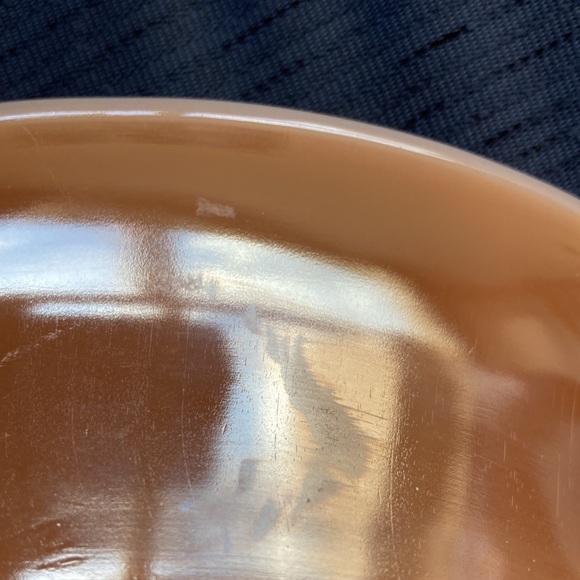 469 Vintage Peach Luster Fire King Divided Dish - Picture 6 of 7